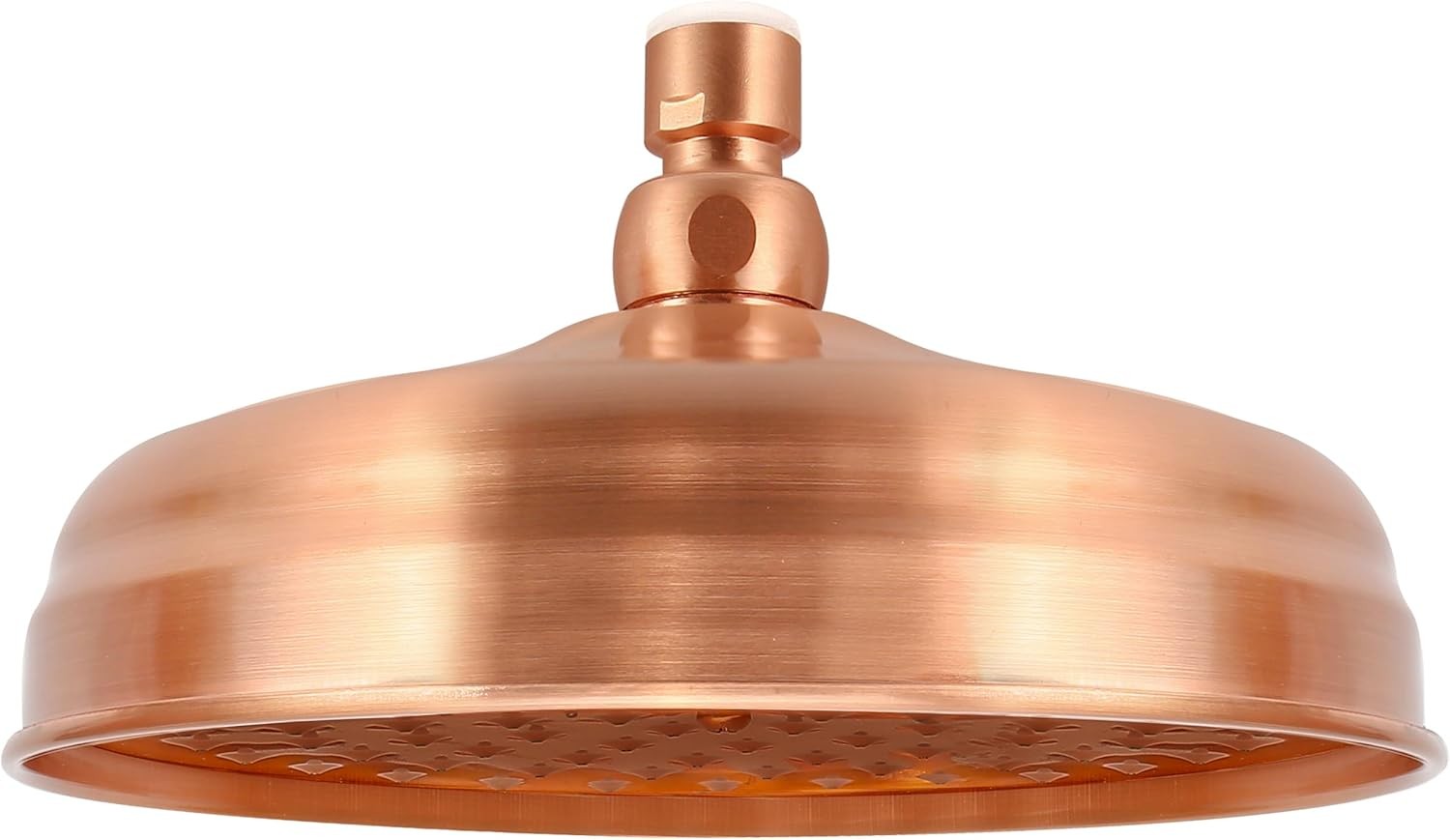 8 Inch Stainless Steel Copper Shower Head Antique Red, Big Large Round