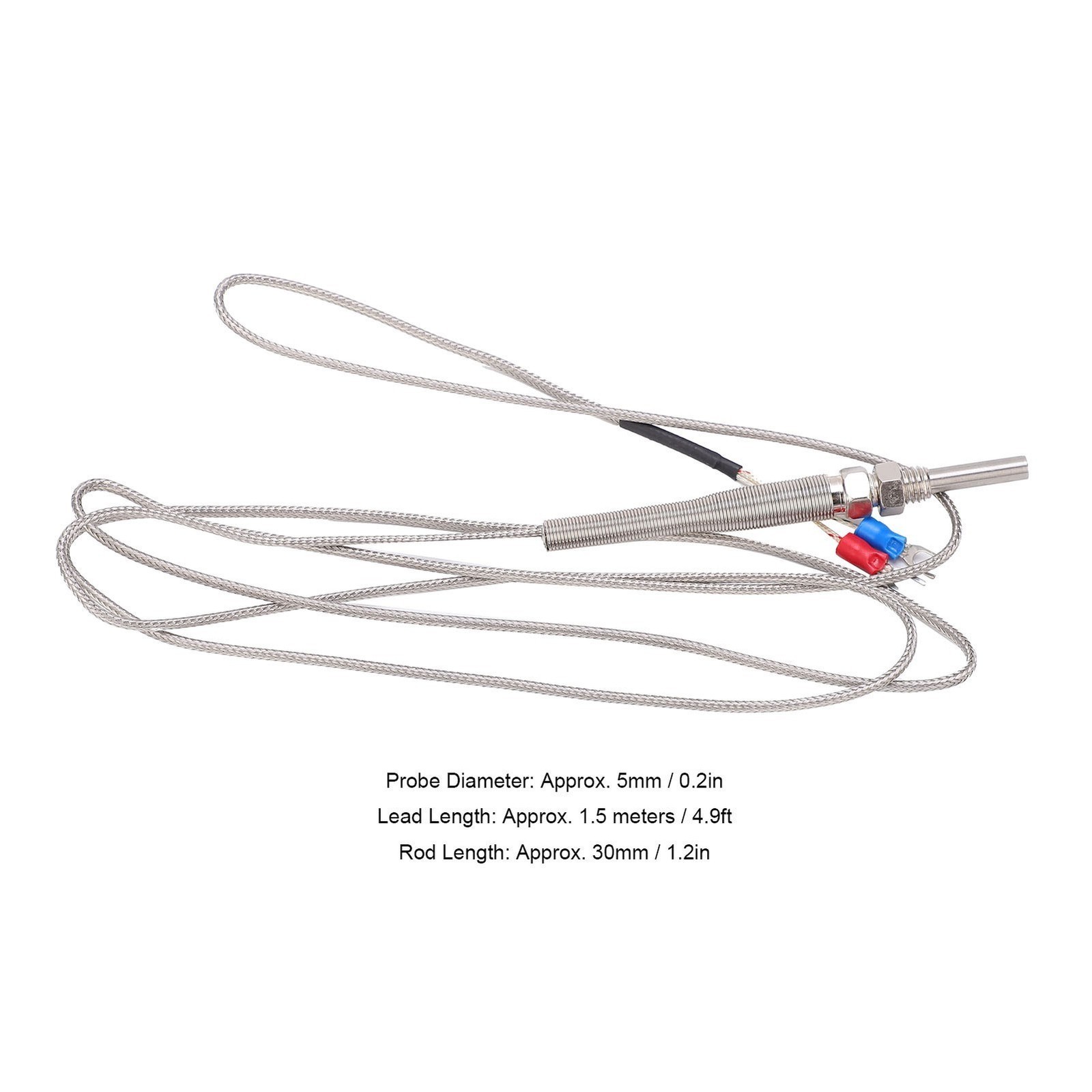 Probe Thermocouple K‑Type Temperature Controller Sensor M8 Thread for Chemical