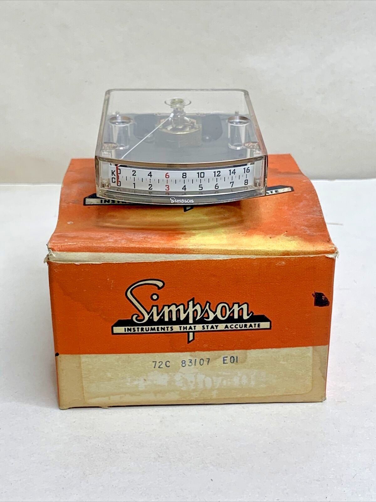 Simpson Dual Range Horizontal Meter J27838 / 72C83107E01 Vintage NOS