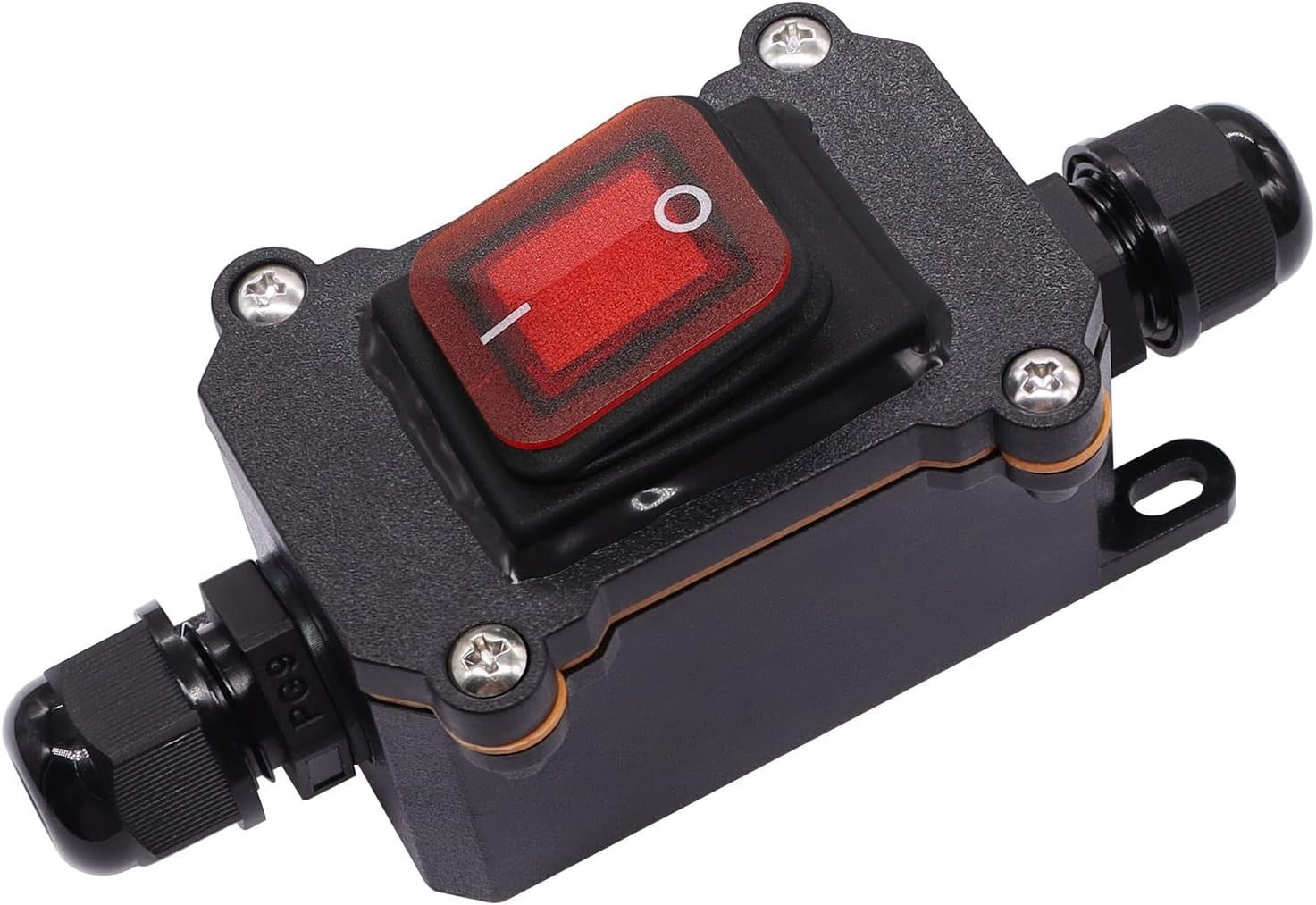Weideer 12V Switch IP67 Waterproof Inline Cord Switch On/Off 30A 24V/12 Volt Red