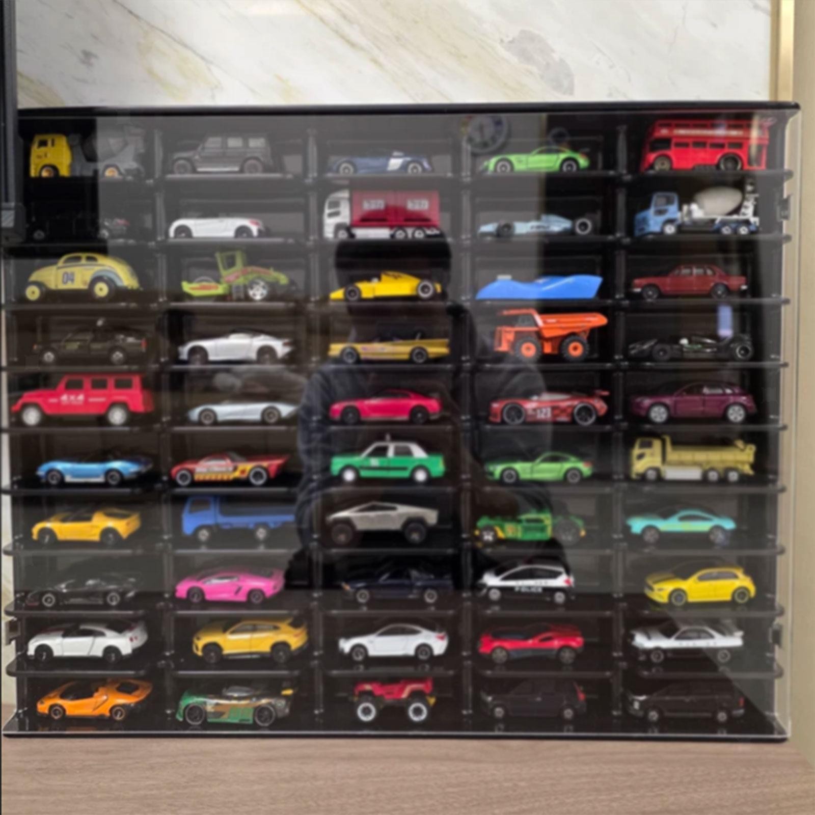 1/64 Model Car Storage Display Case Collectible Protective Sturdy 50 Slots