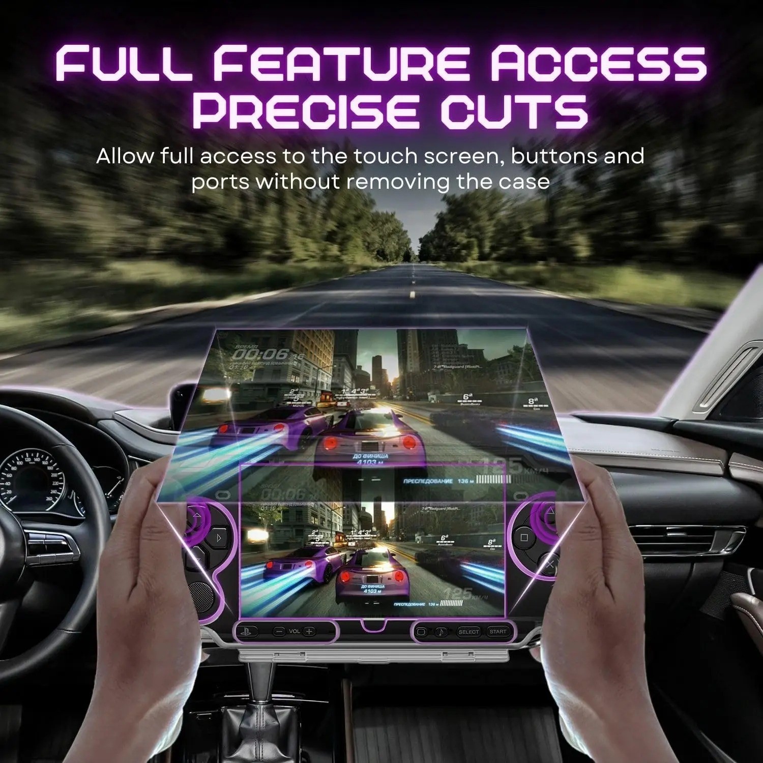 Clear Hard Case for PSP 2000/3000 Full Cover Protector with Clear Display.