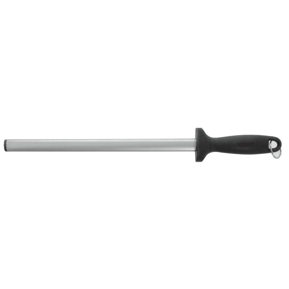 HUBERT Steel Alloy Regular Cut Knife Steel with Black Handle - 10"L