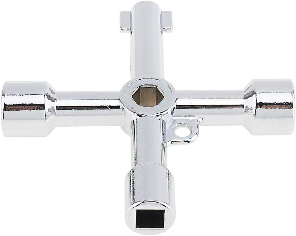 4-Way Multi-Functional Utilities Key Tool for Electric, Water, Gas Meter Boxes &