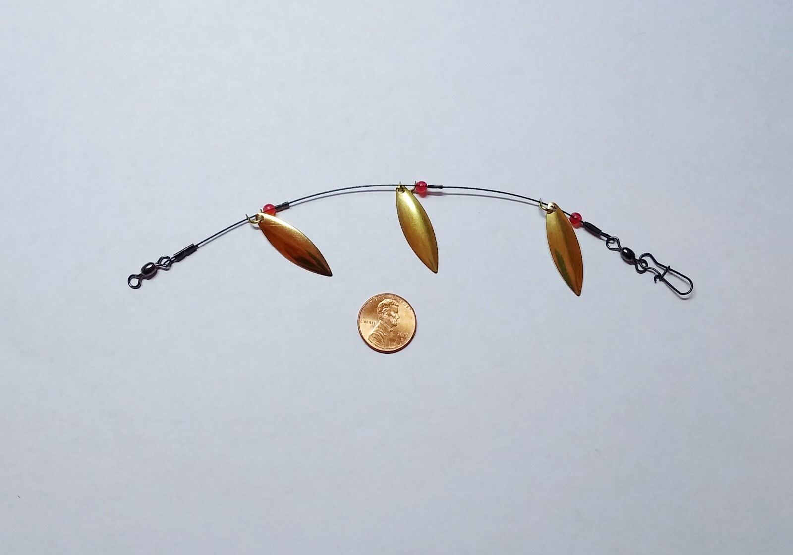 1 Custom 8" Flasher Pop Gear Trolling Rig Bass Trout Walleye Fishing Tackle #32