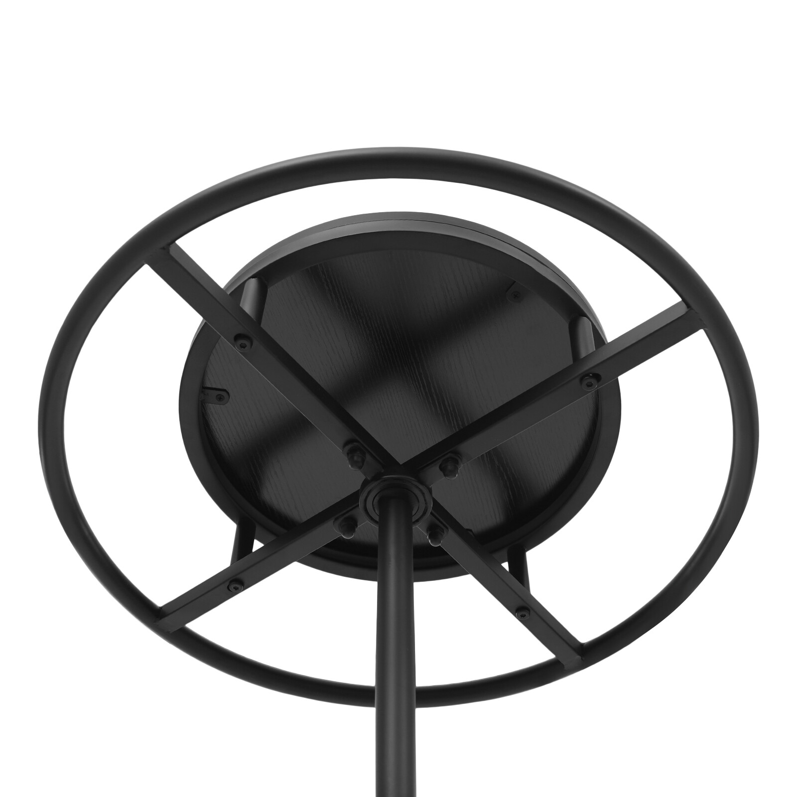 Round Clothing Rack Floor Standing Clothes Hanging Rack Garment Display black