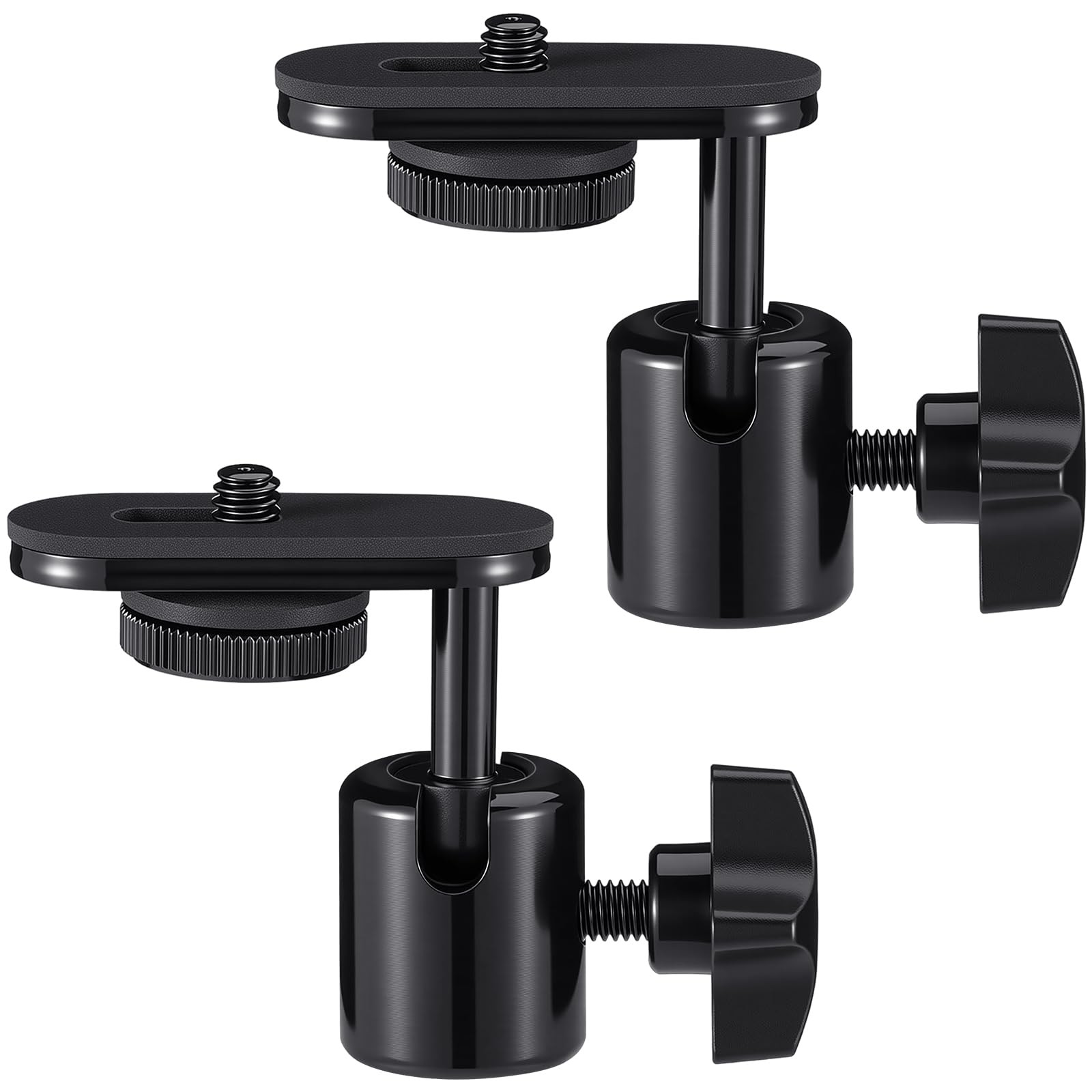 2 Pack Camera Mount Mic Stand Adapter Ball-and-Socket Head Mic Stand Adapter ...