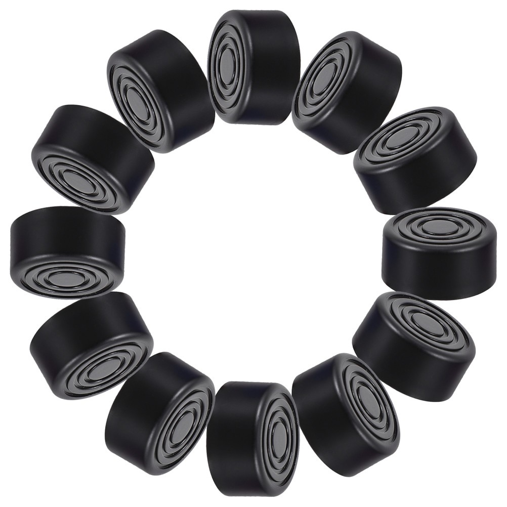 12Pcs Guitar Effect Pedal Footswitch Protective Caps Black Plastic Covers