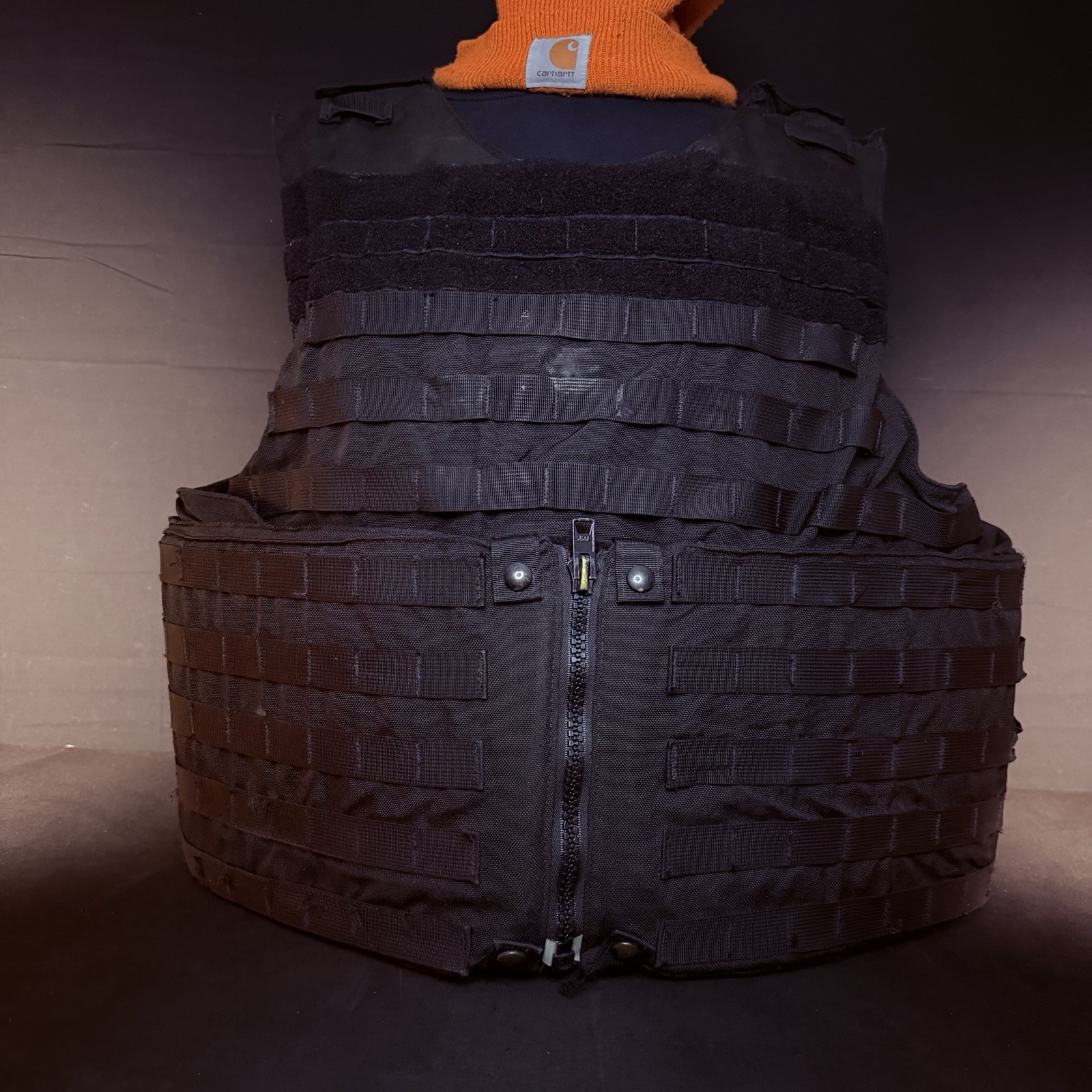 Tactical Plate Carrier Vest Size XXL Black w/Plate Pockets & MOLLE