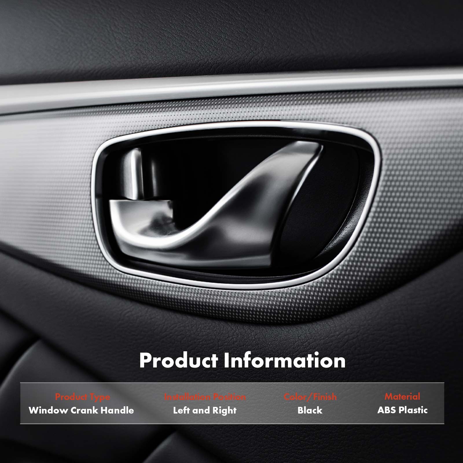 2x Manual Window Crank Handle for Chevy Express 1500 2500 3500 4500 Blazer Black
