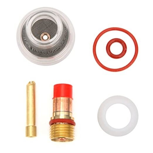 Welding Torch Kit Replacement Gas Lens Collet for 17/18/26 Welding 2.4mm