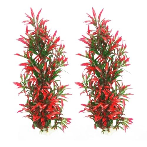 Large Aquarium Plants Artificial Water Seaweed 2 Pcs About 12.5 Inch for Fish