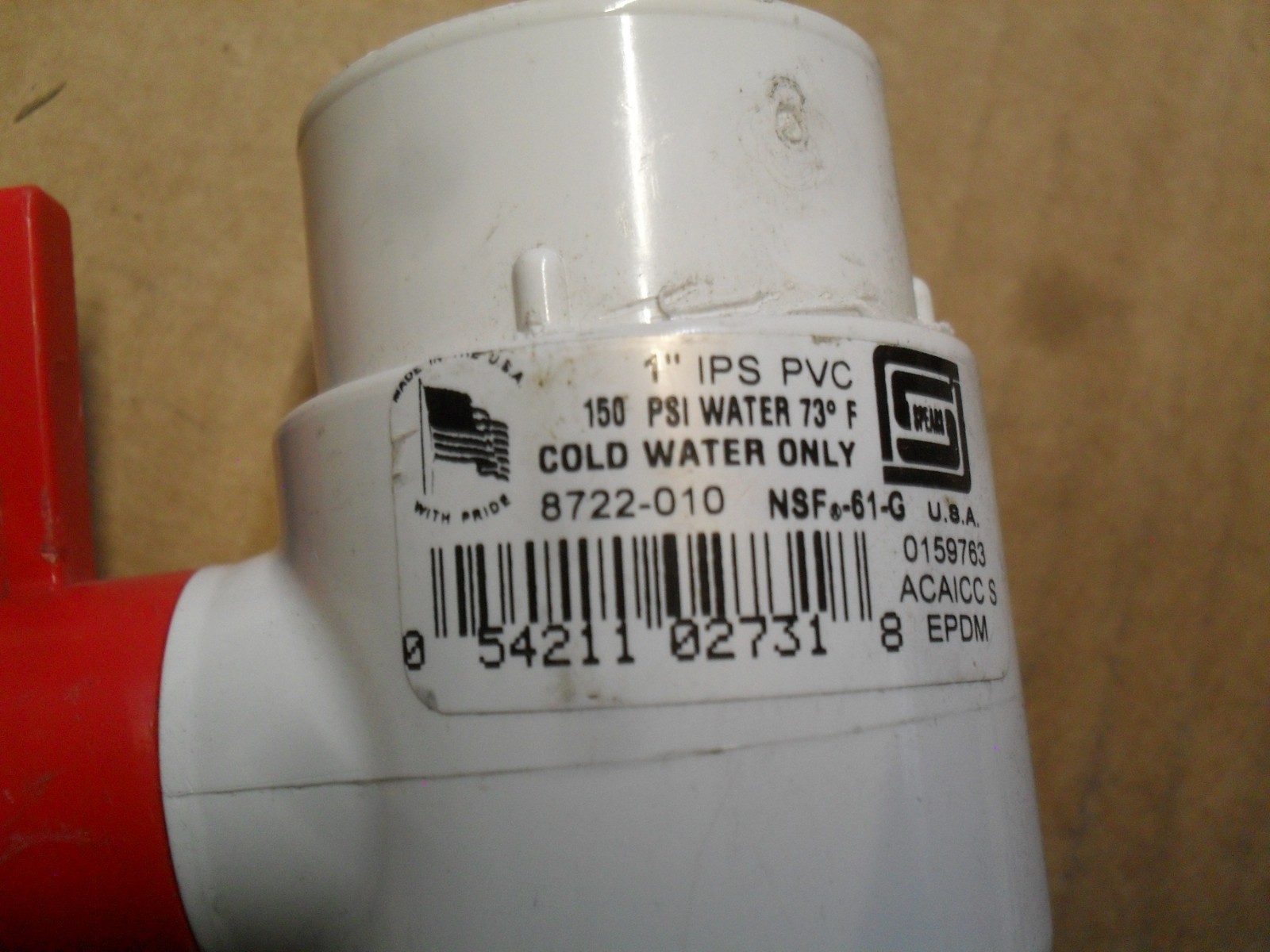 Spears 8722-010 1" PVC Ball valve