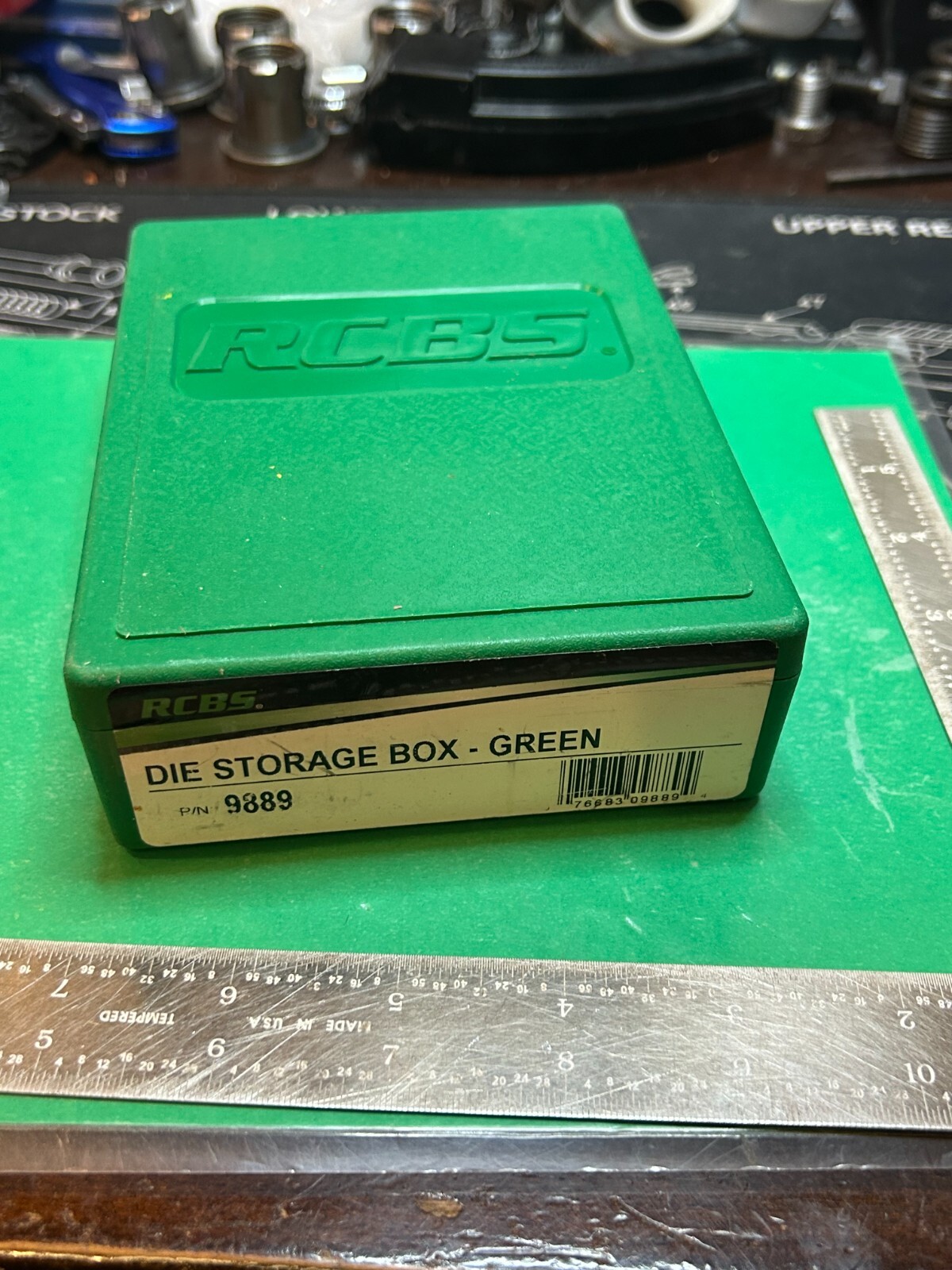 RCBS Green Plastic Die Storage Box #9889