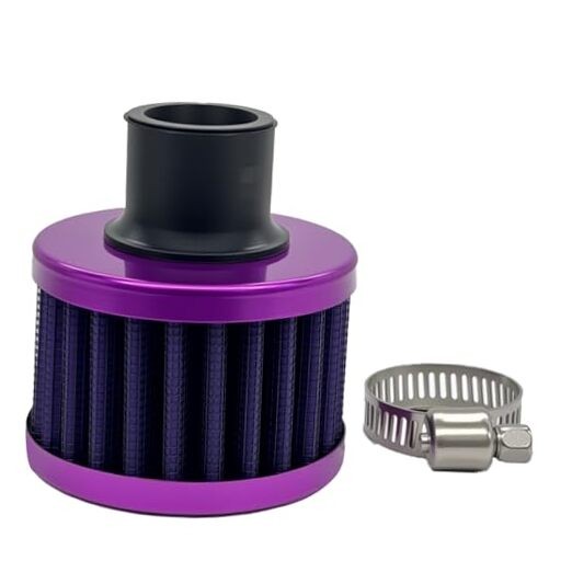 18mm Cold Air Intake Filter, Automotive Cold Air Breather Filter with Purple