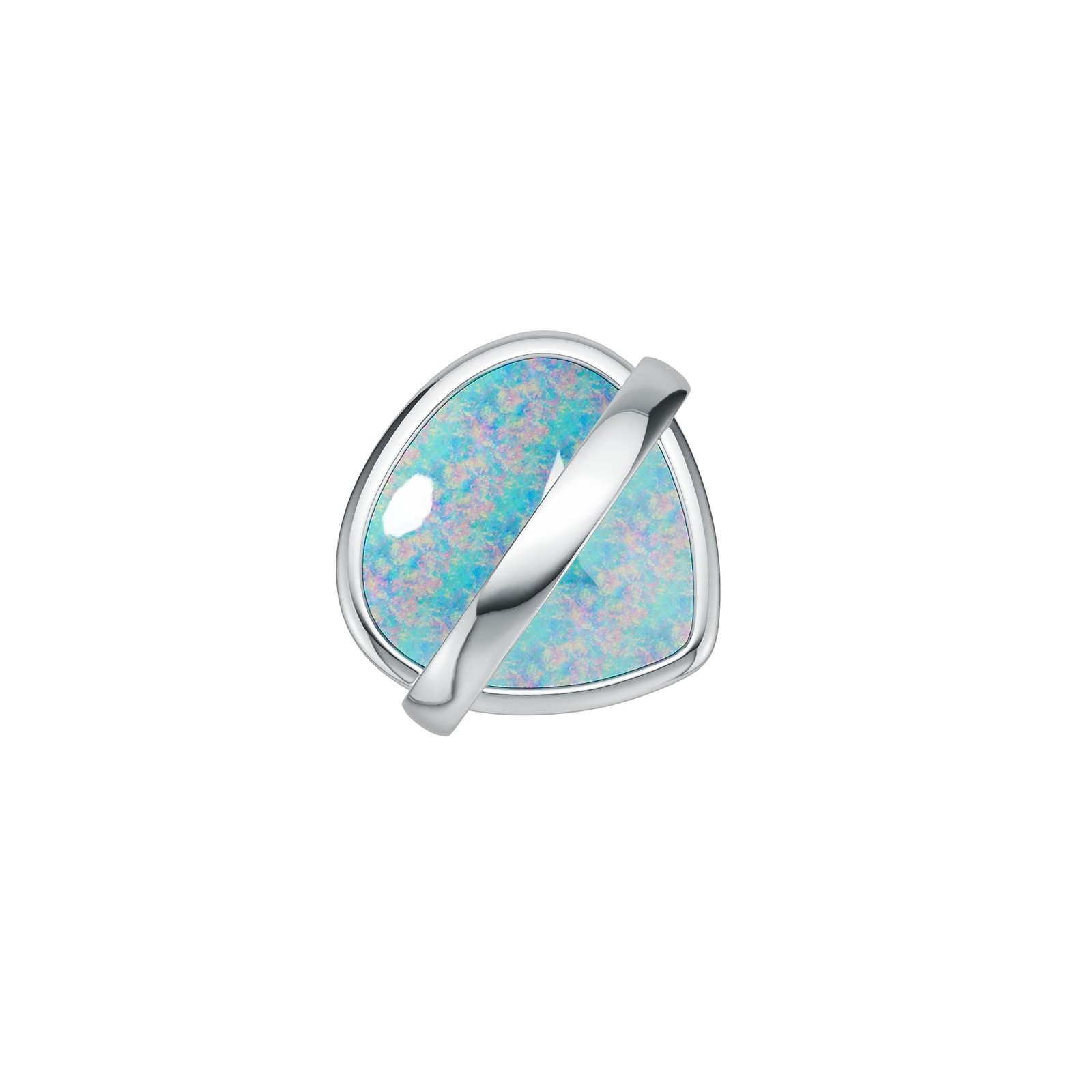 Sterling Silver Semi Mount Ring Setting Pear PE 18X18mm Cabochon