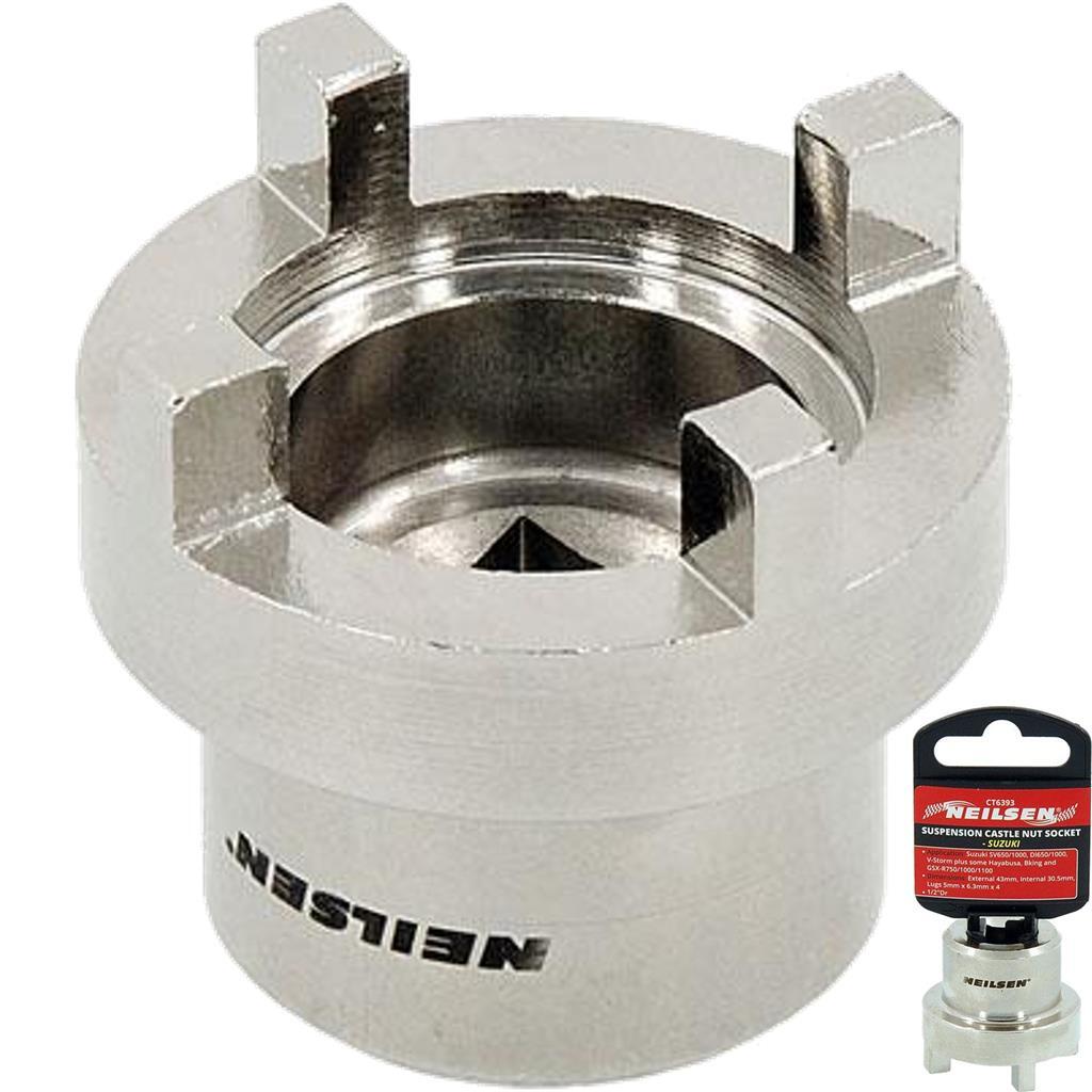 Neilsen Suspension Castle Nut Socket For Suzuki Swinging Arm Pivot Nut Tool