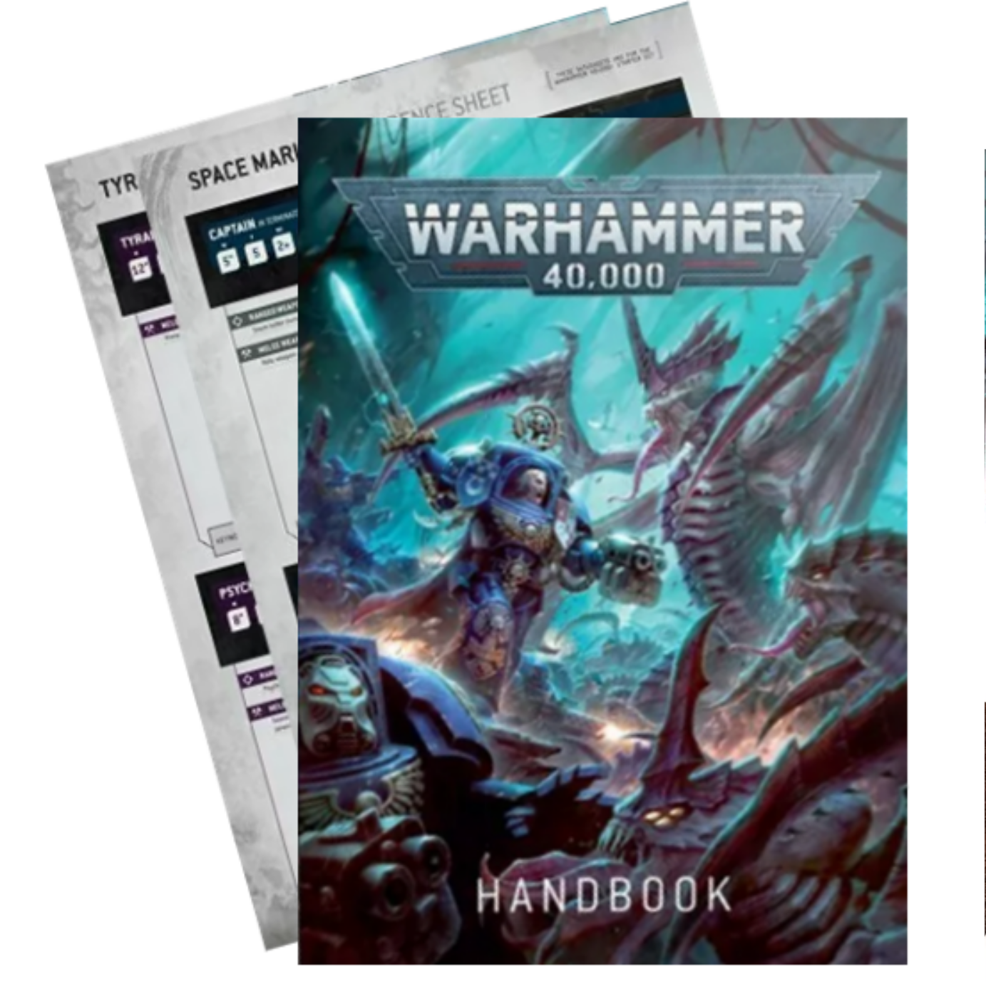 Warhammer 40k Starter Handbook Rulebook Rules Space Marines Tyranids Datasheets