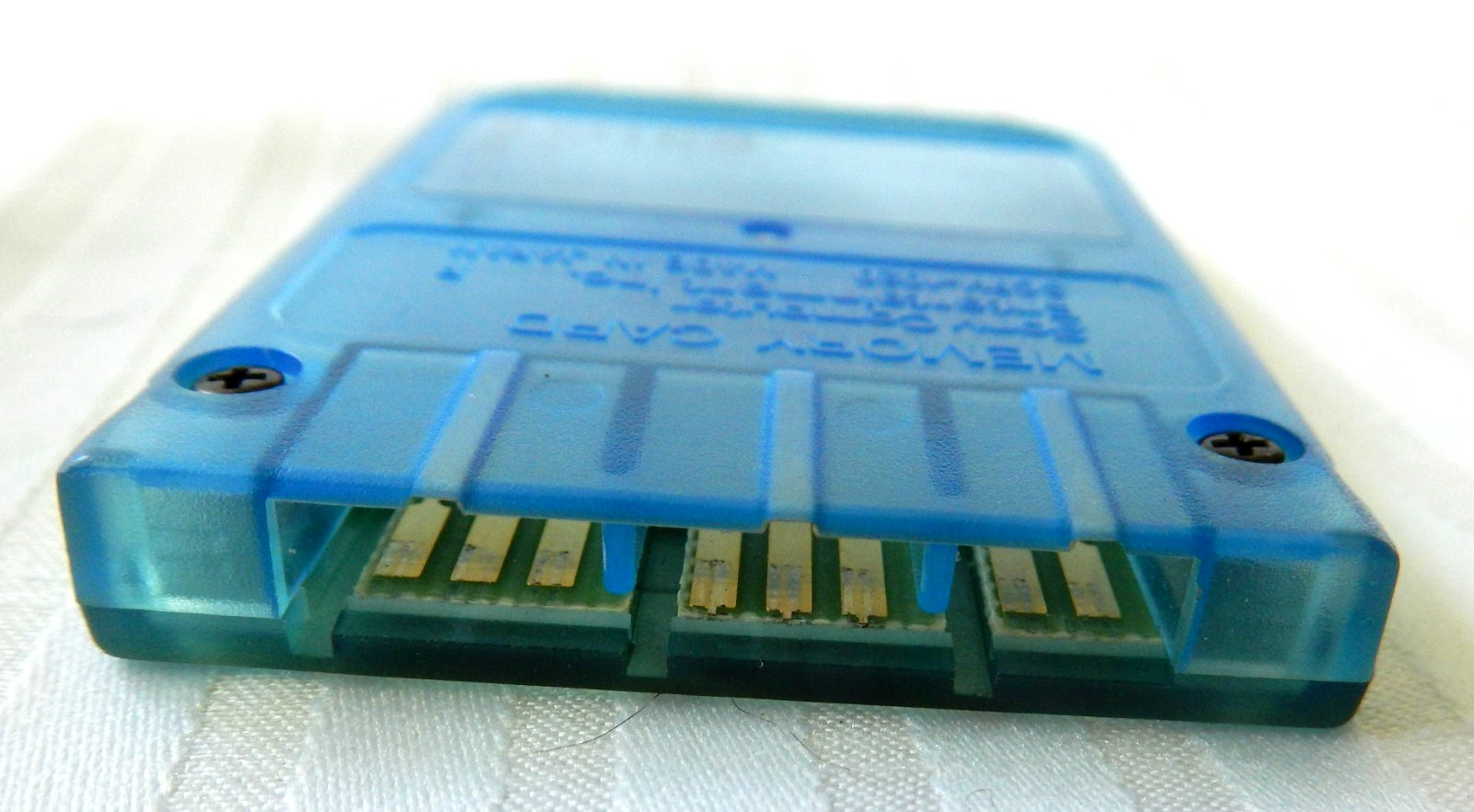 OEM Sony SCHP-1020 Playstation 1 PS1 Translucent Blue Memory Card Tested