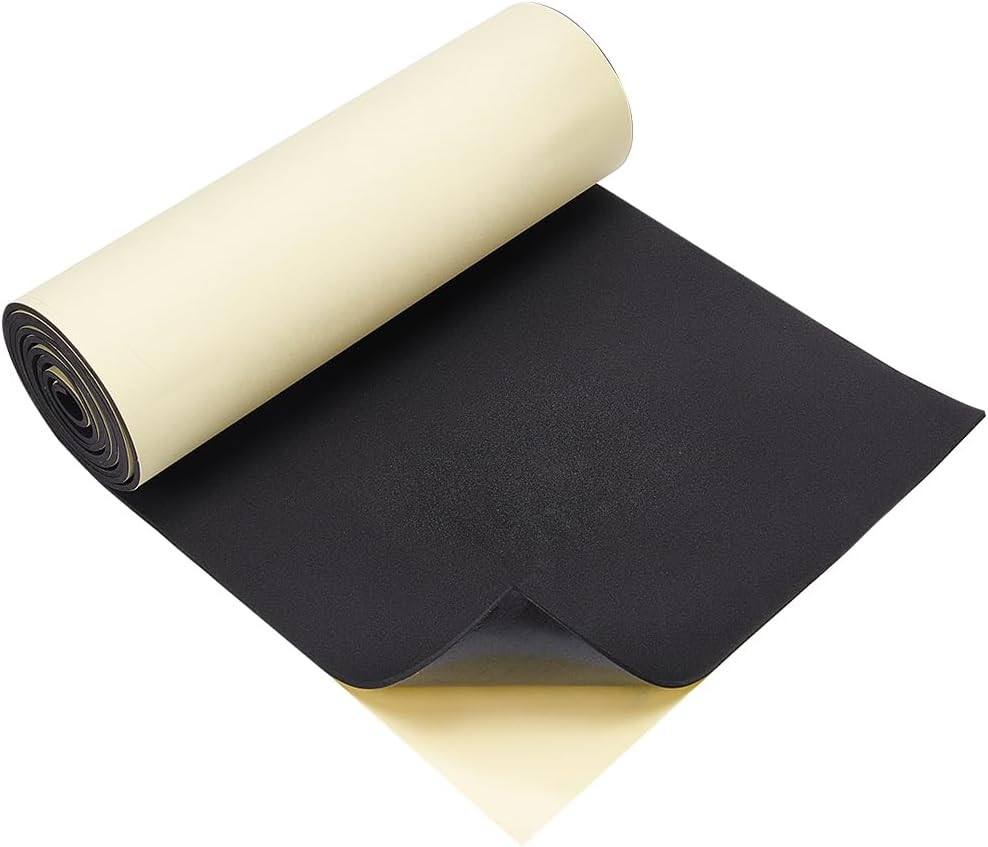 3mm Thick Black Self-Adhesive Eva Foam Roll 78.7x11.8 Inch Adhesive Craft Foam f