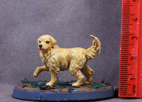 Hand Painted Golden Retriever Dog Cast n Play Dungeons and Dragons RPG