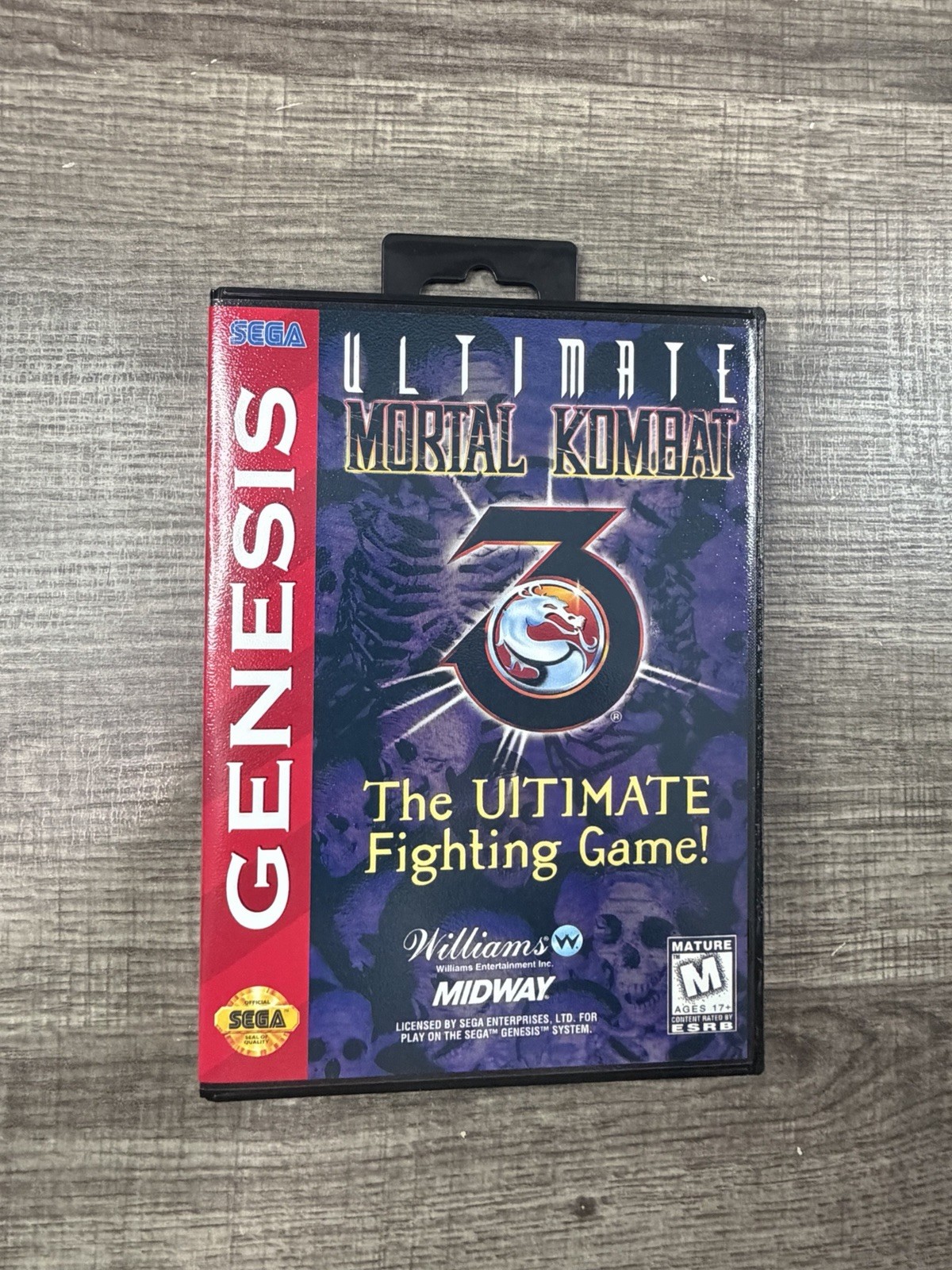 Ultimate Mortal Kombat 3 Custom Game Case For Sega Genesis  *NO GAME*