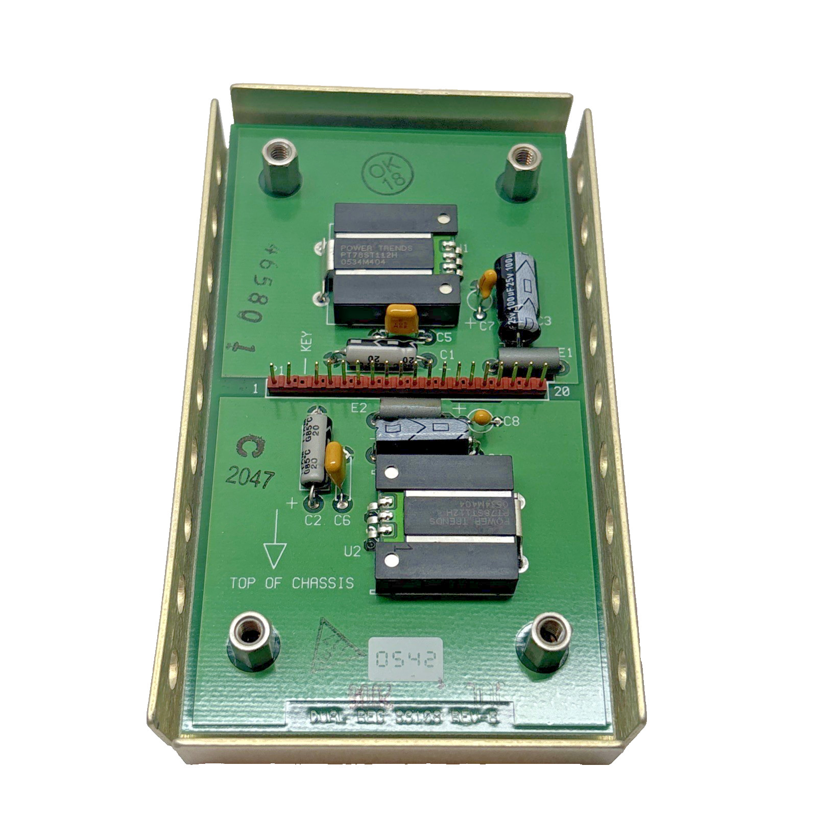 RFL Electronics 46580-1 Dual +12V Regulator Board Tone Trip Panel 99108 REV-B