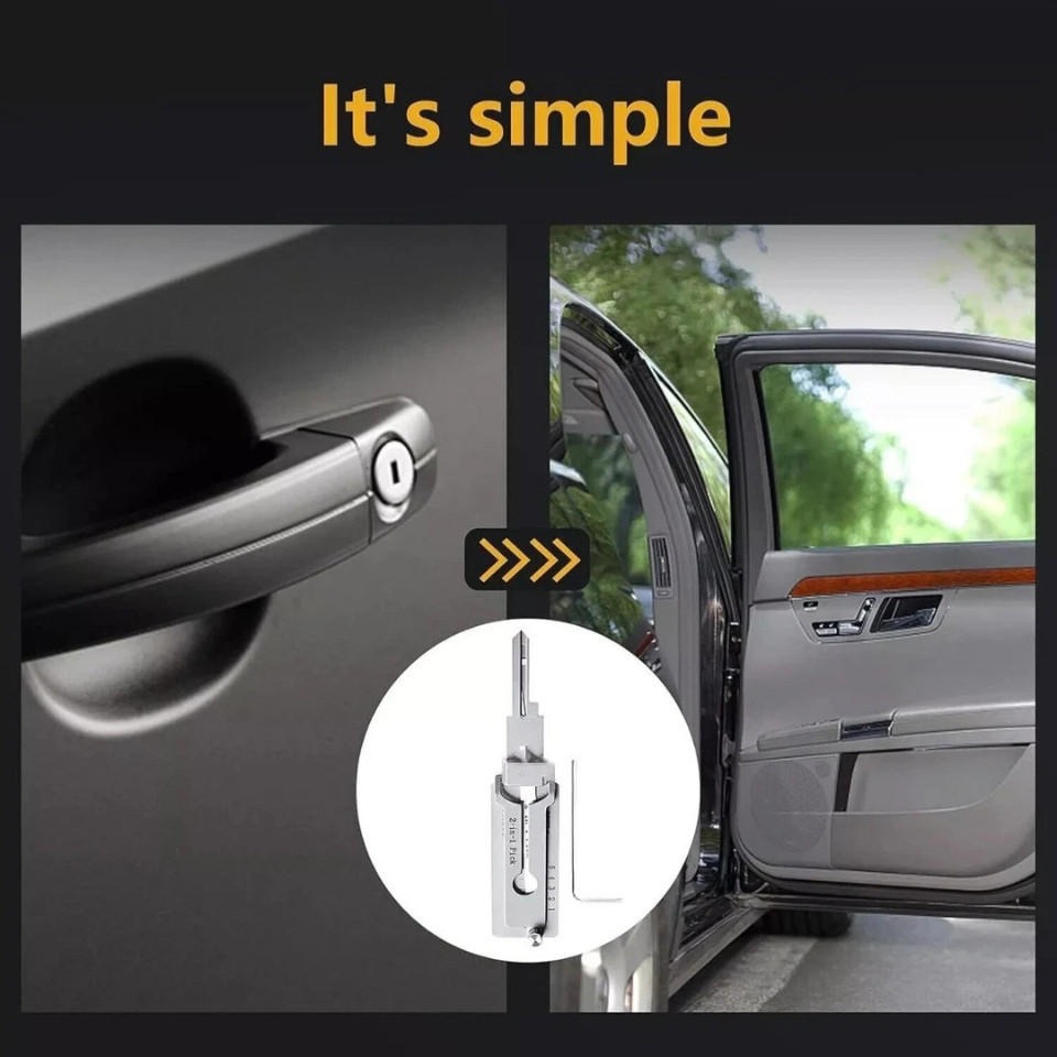 2-in-1 Stainless Steel Key Decoder Set SS001 + SS002 PRO