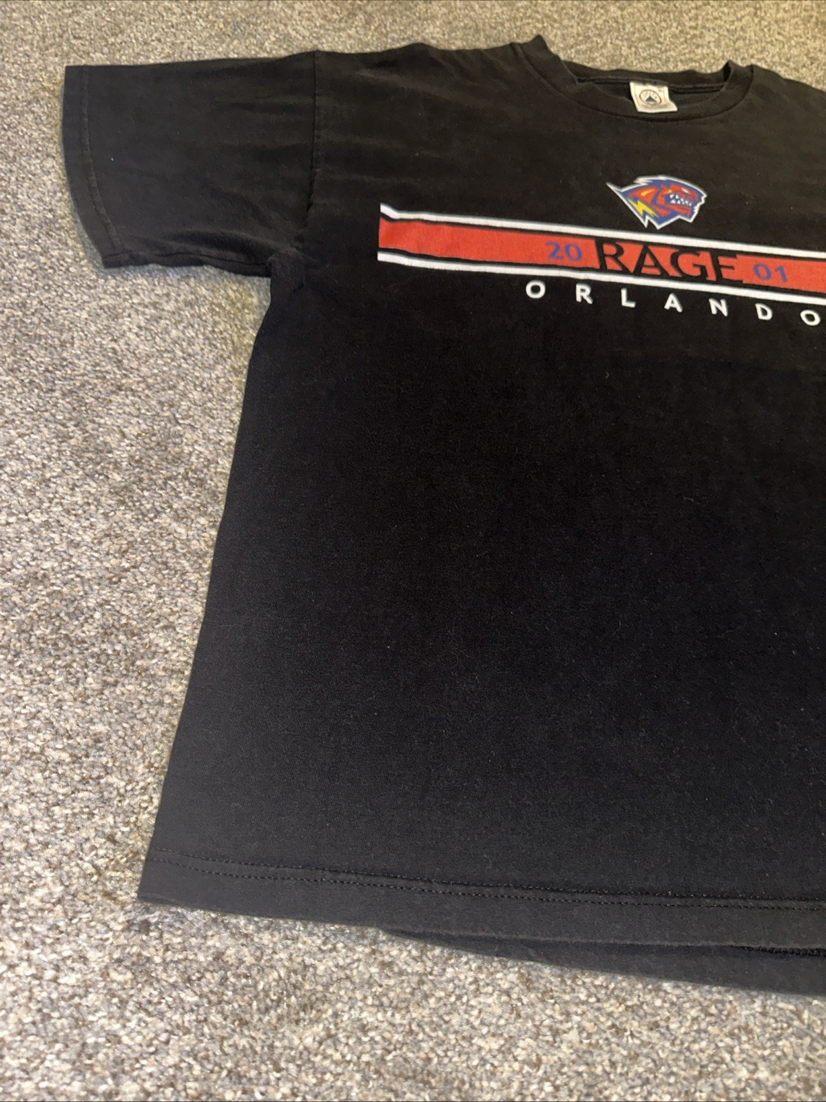 Orlando Rage 2001 XFL Football Shirt Size Black Delta Tag