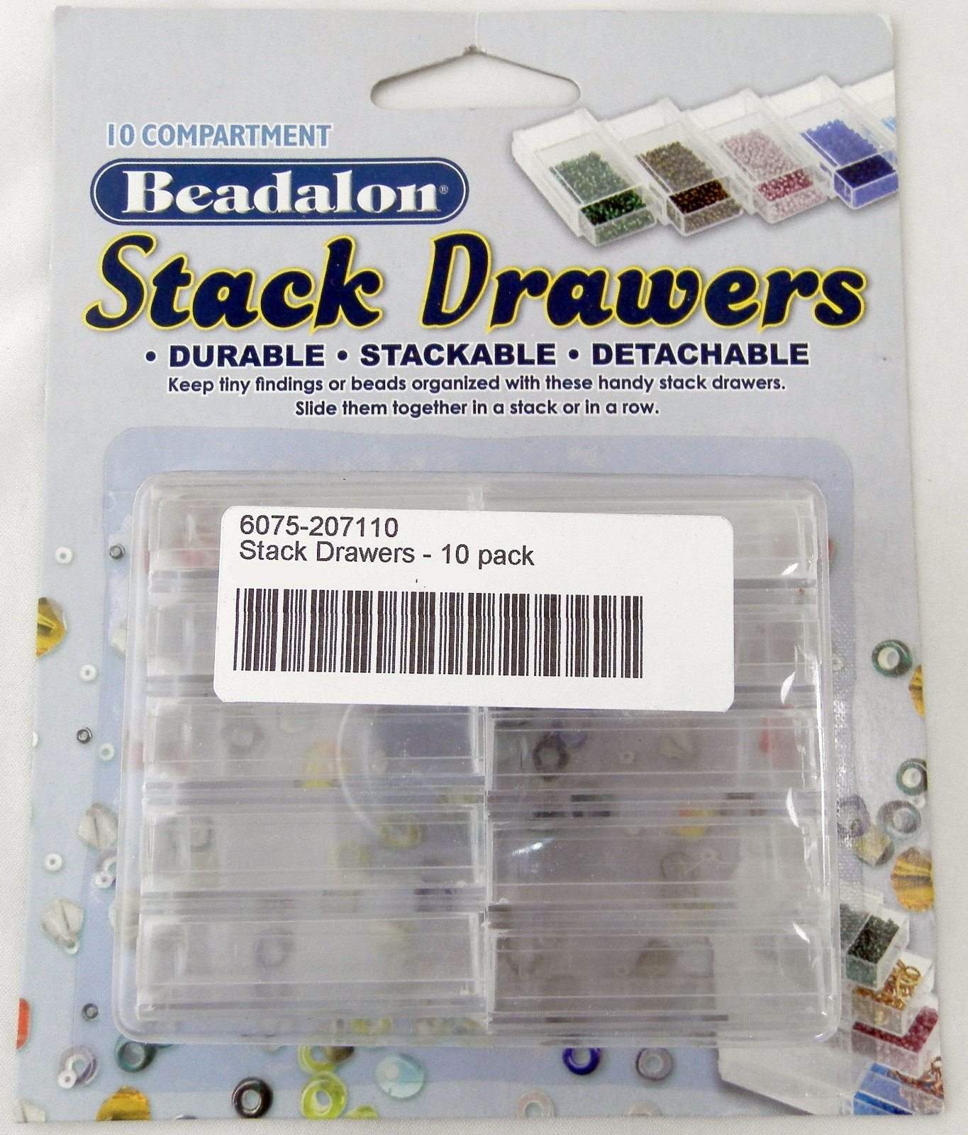 10 Compartment Stack Drawers - Beadalon #207F-10