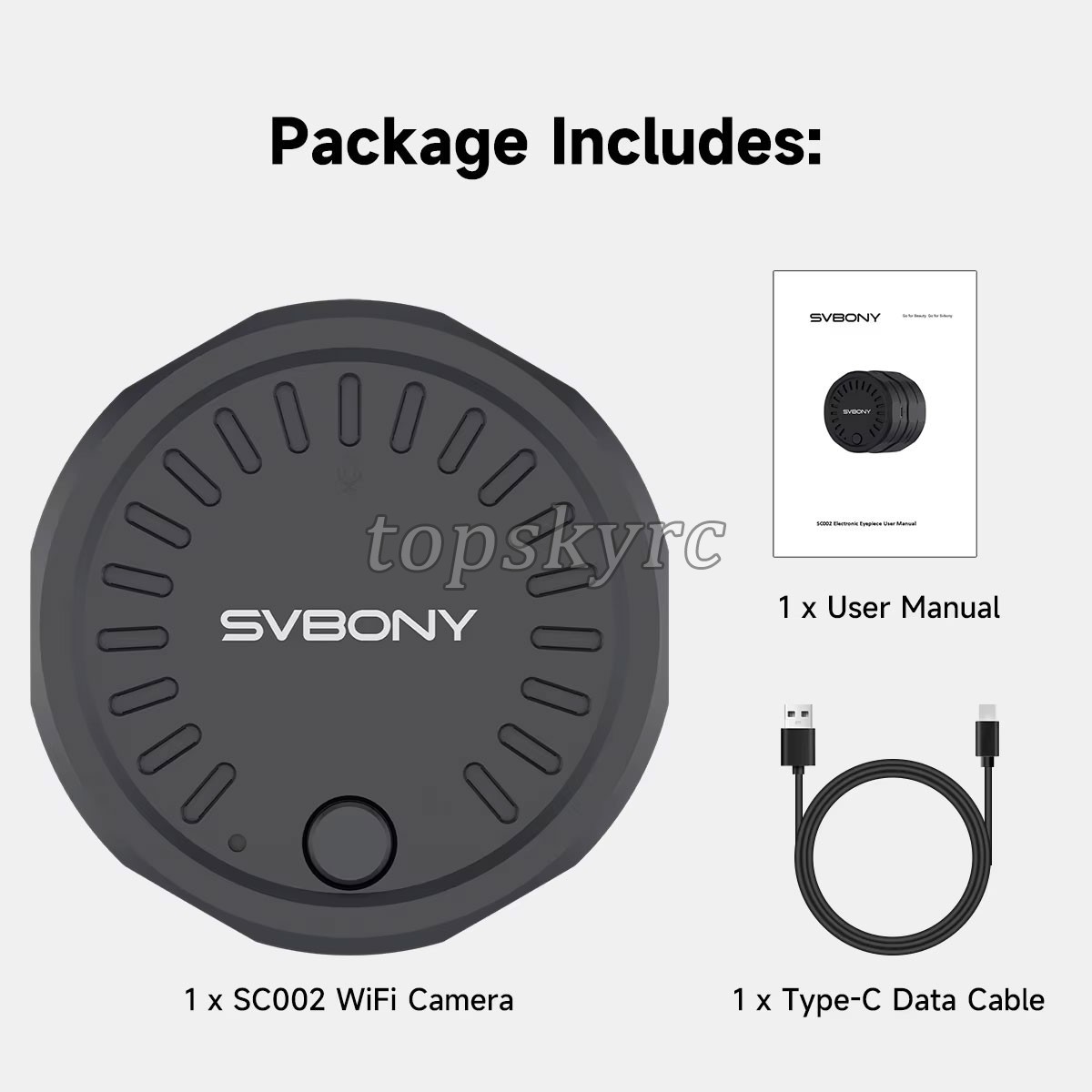 SVBONY SC002 WiFi Camera 1080P 2MP 4-Level Zoom Imaging for 37-56MM Eyepiece
