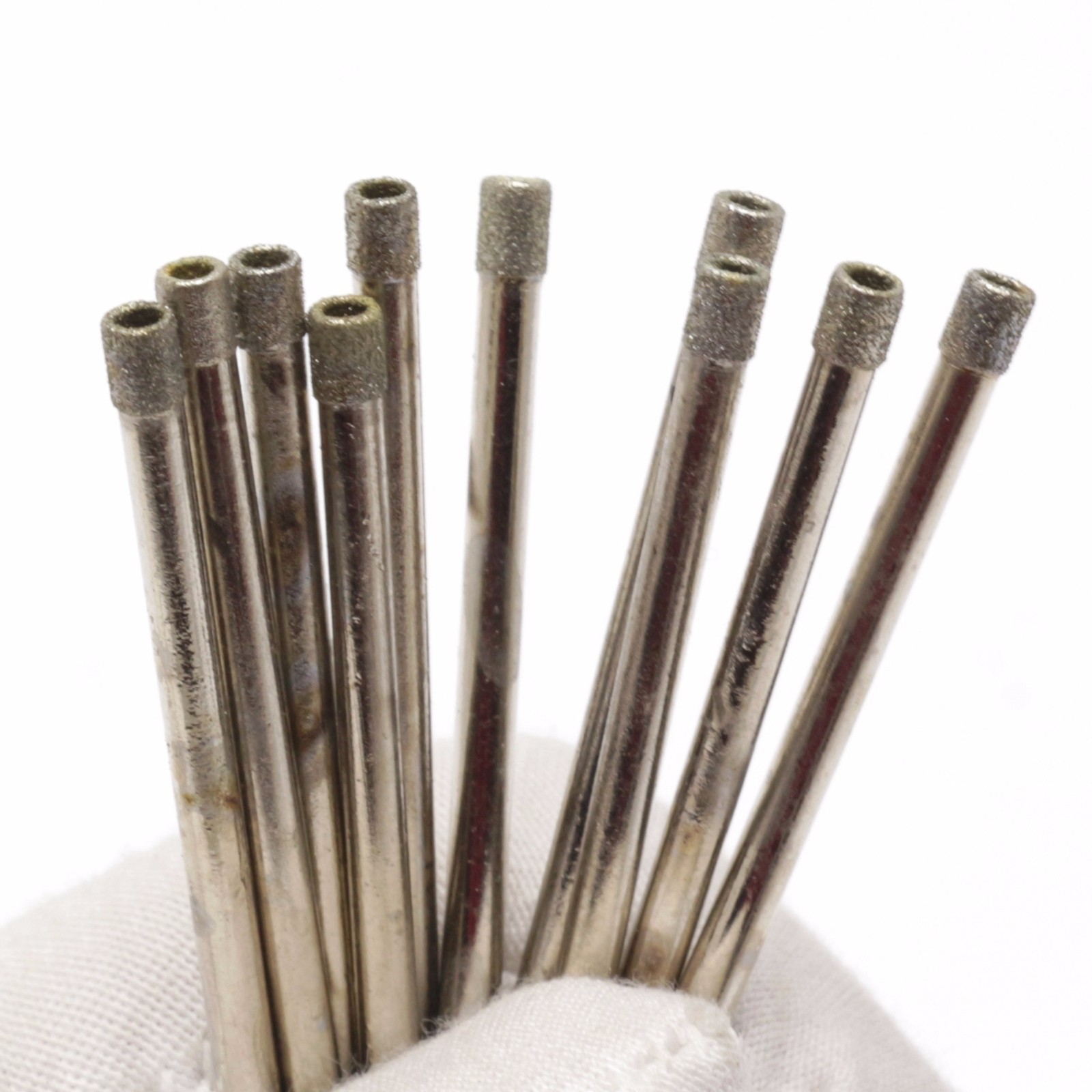 10Pcs 3mm 1/8" inch Lapidary Super-thin Diamond Coated Core Drill Bit Hole Saw