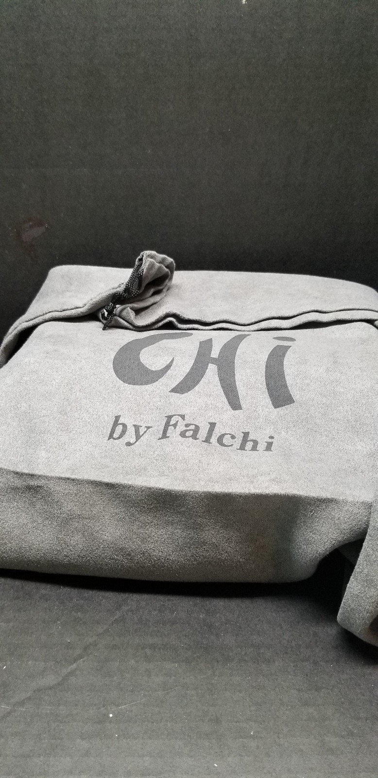 CHI BY FALCHI GRAY LARGE DUST COVER FOR PURSES AND SHOES DRAWSTRING 20" x 22"