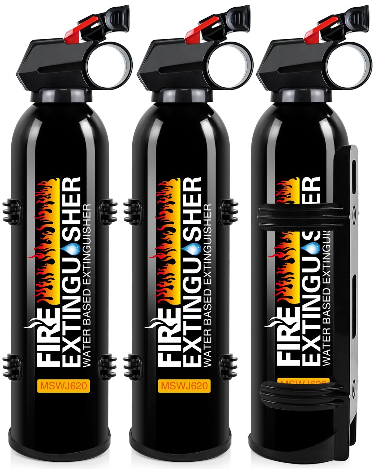 Fire Extinguishers with Mount Bracket - 3 Pack Small Portable Fire Extinguish...