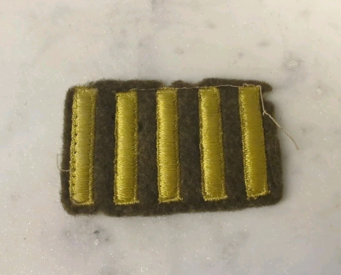 WWII US Army Overseas Bars Patch Five Bars