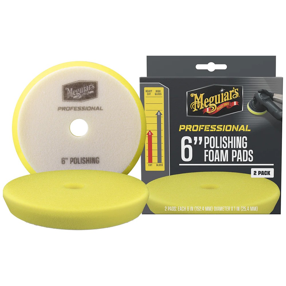 Meguiar's Professional 6" Polishing Foam Pads *2-Pack M6PFP2 UPC 070382018917