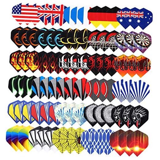 Standard Dart Flights 30 Sets 90 Pcs Durable PET and Laser Replacement Feather