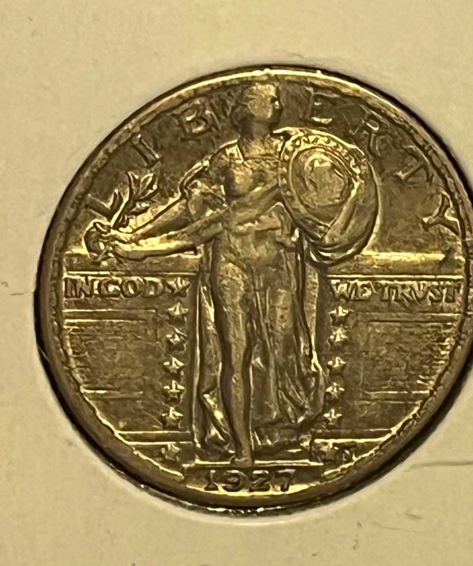 1927 Standing Liberty Quarter Solid  EF / AU