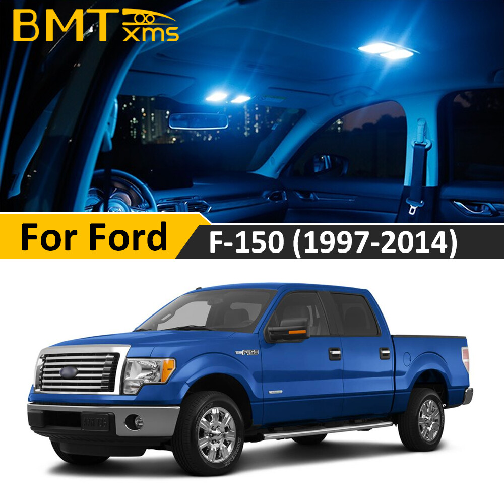 10x Blue LED Interior Dome Lights For FORD F-150 1997-2014 Package Kit +TOOL