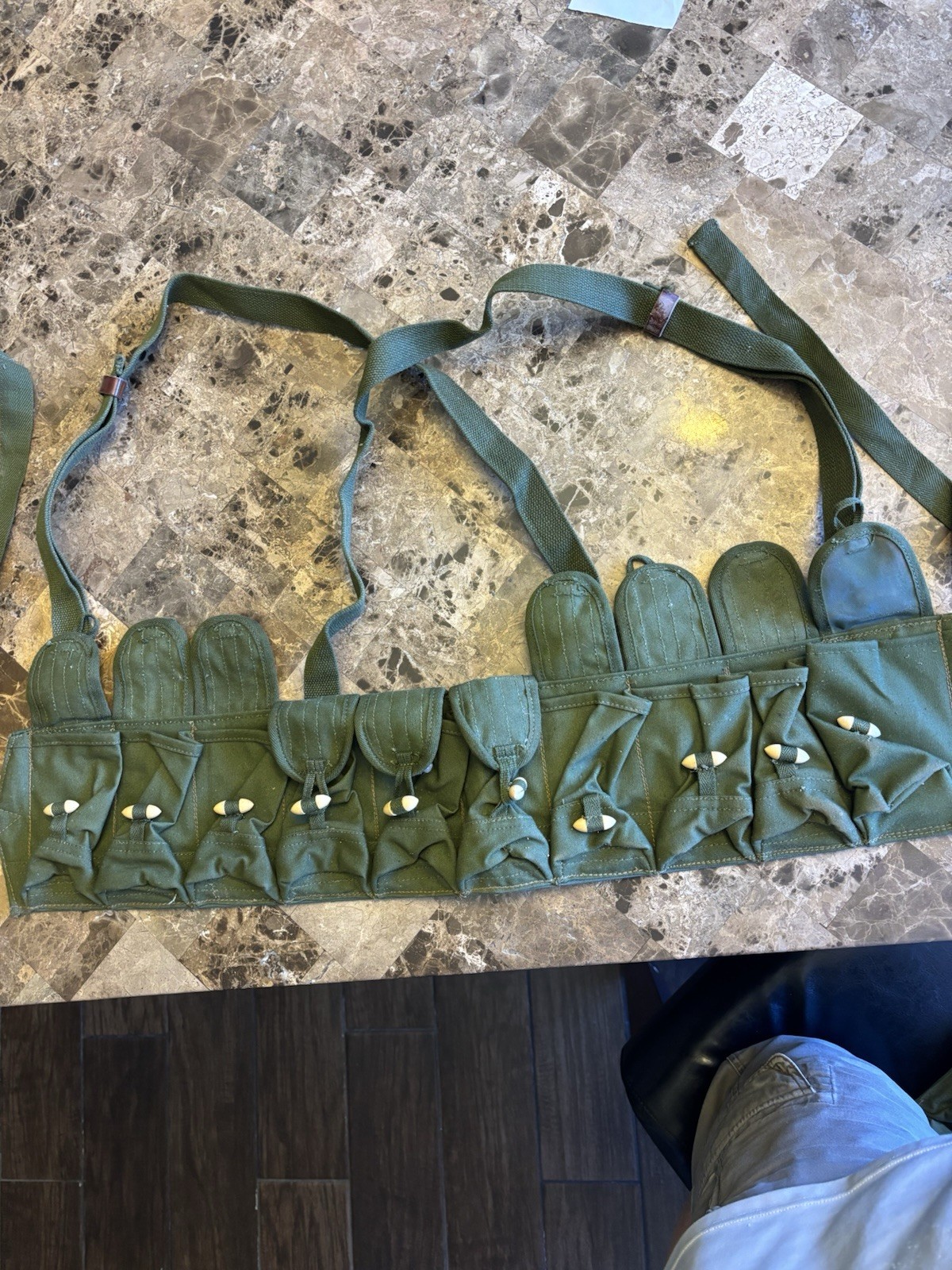 Original Chinese Military Surplus Sks 56 Semi Ammo Chest-Rig Bandolier Pouch
