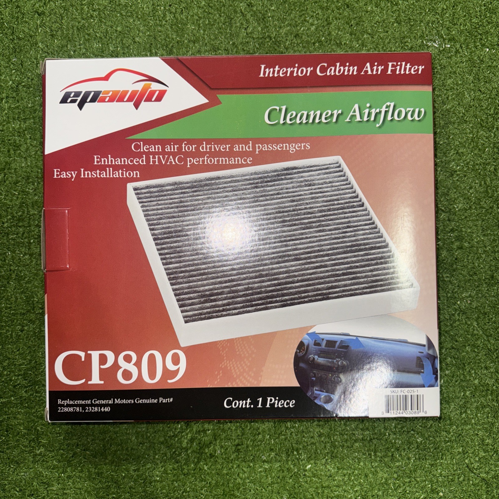 CP809 (CF11809) Cabin Air Filter with Activated Carbon, Replacement for Chevy