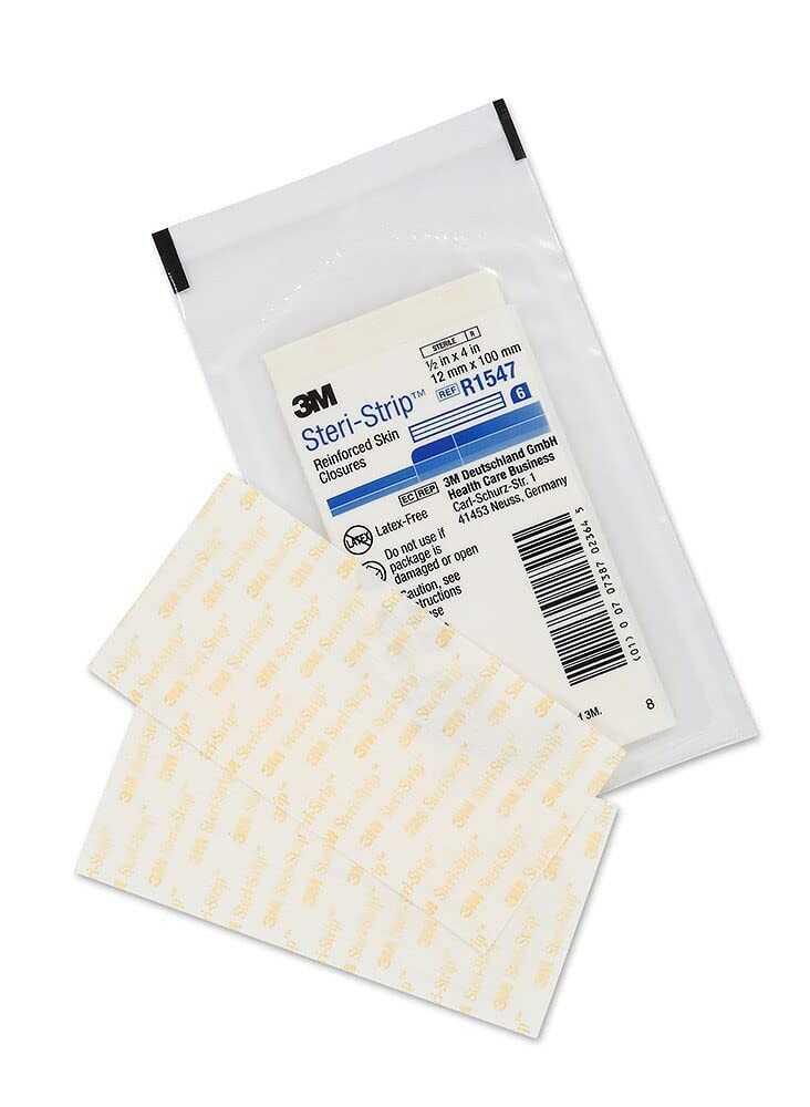 NEW 3M Steri-Strip Reinforced Skin Closure 1/2"x4" R1547,  20 Pack - 120 total