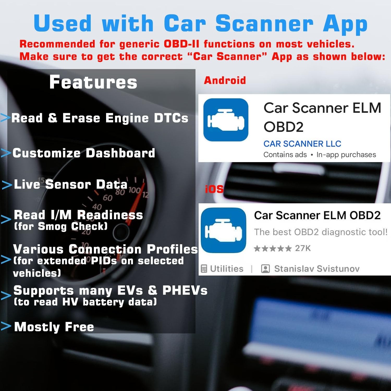 Veepeak OBDCheck BLE Bluetooth OBD II Scanner for iOS Android Car Code Reader