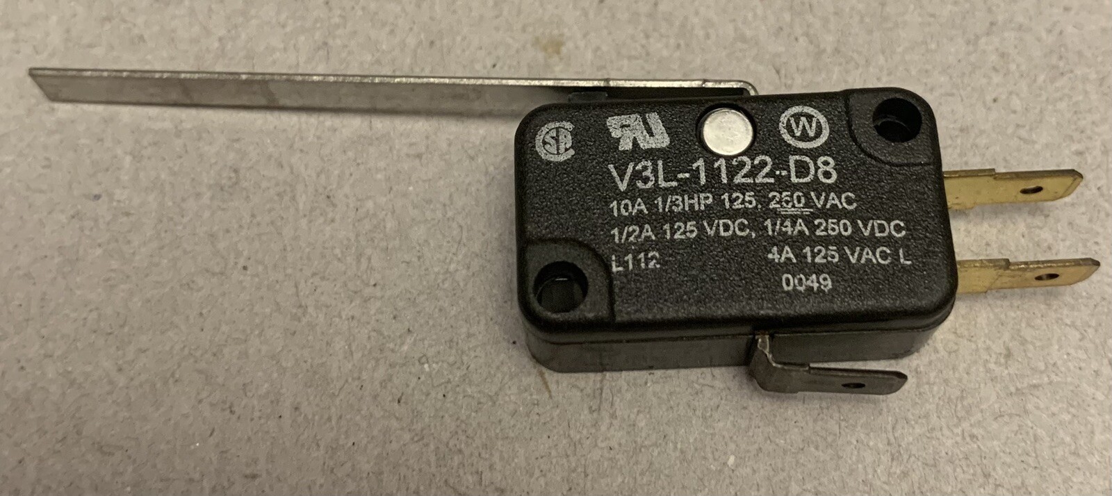 UND LAB INC V3L1122-D8 MICROSWITCH 44720