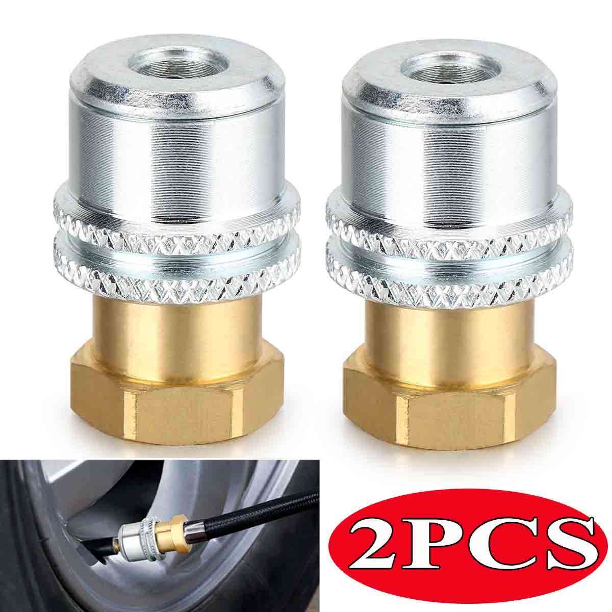 2Pcs Lock On Air Chuck 1/4NPT Closed Flow Brass Tire Air Chuck For Inflator