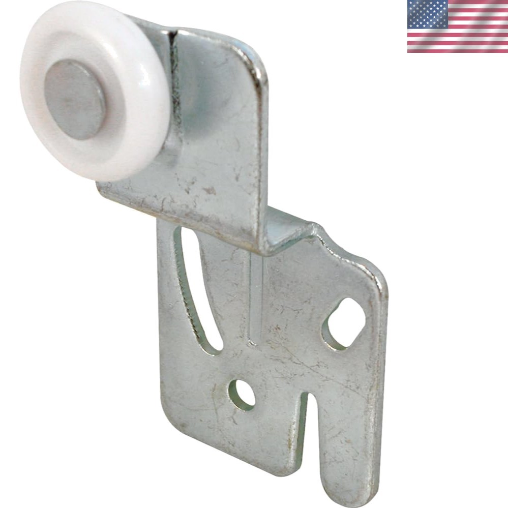 N 6501 Closet Door Roller with 1/2 In. Offset and 7/8 In. Nylon Wheel 2 Pack
