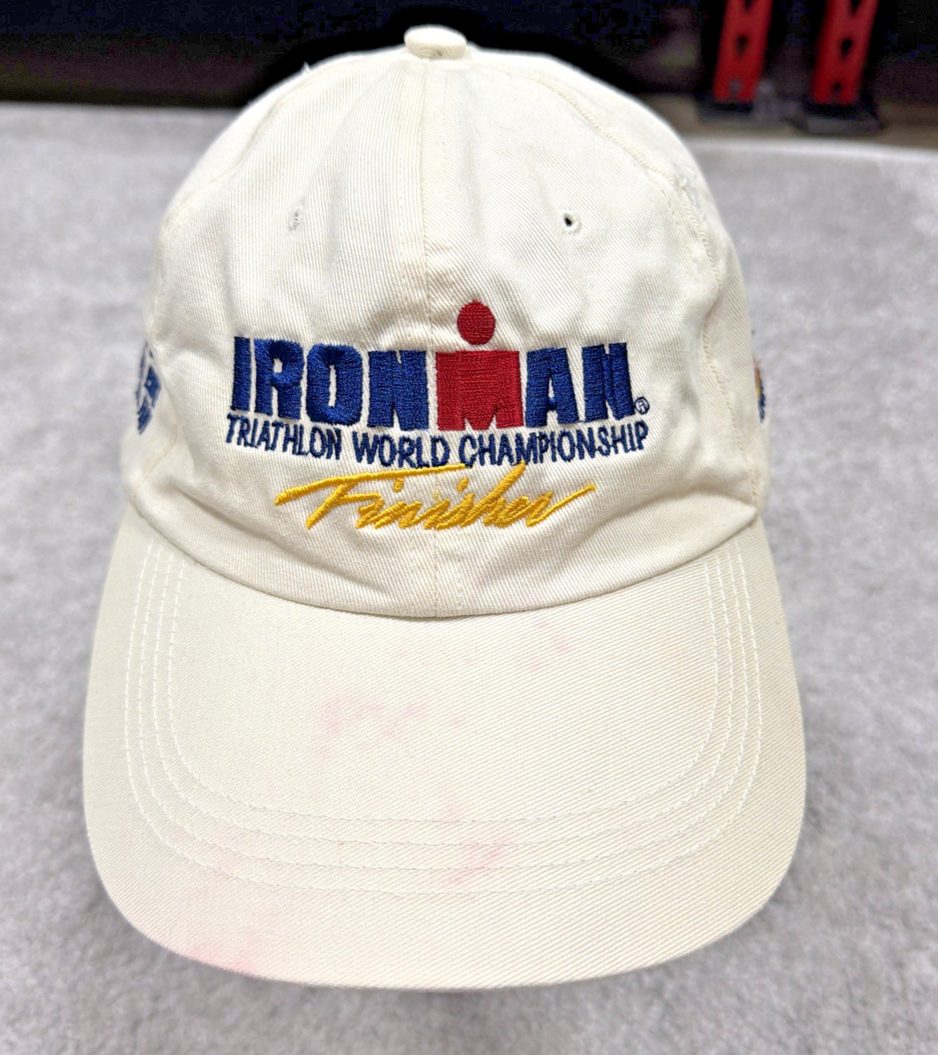 Vtg Ironman Triathlon World Championship Kona 2000 Finisher Men's OSFA Hat White