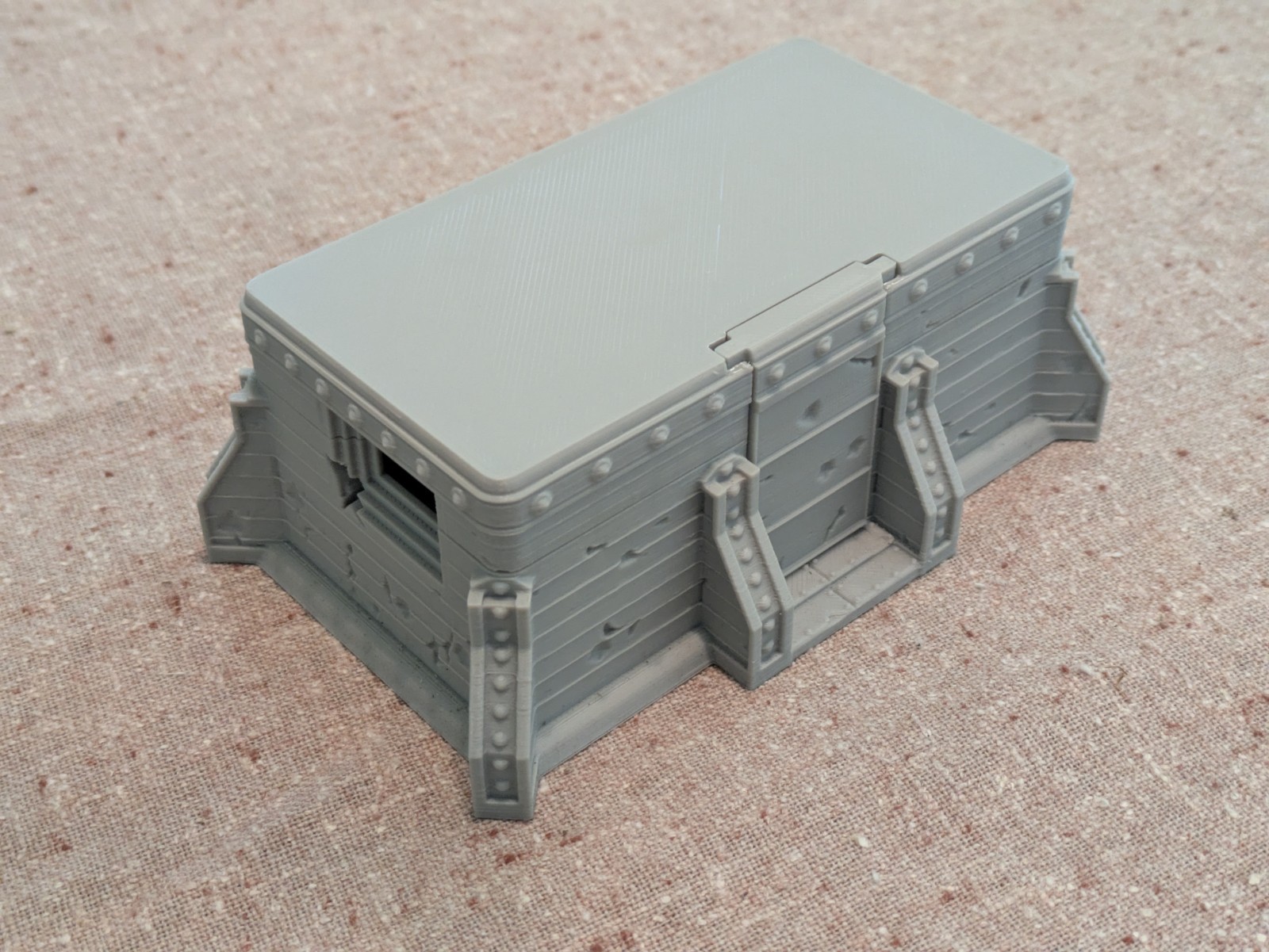 Grimdark Bunker 5x10 – 28mm Wargaming Terrain – Modular Trench System – Printed