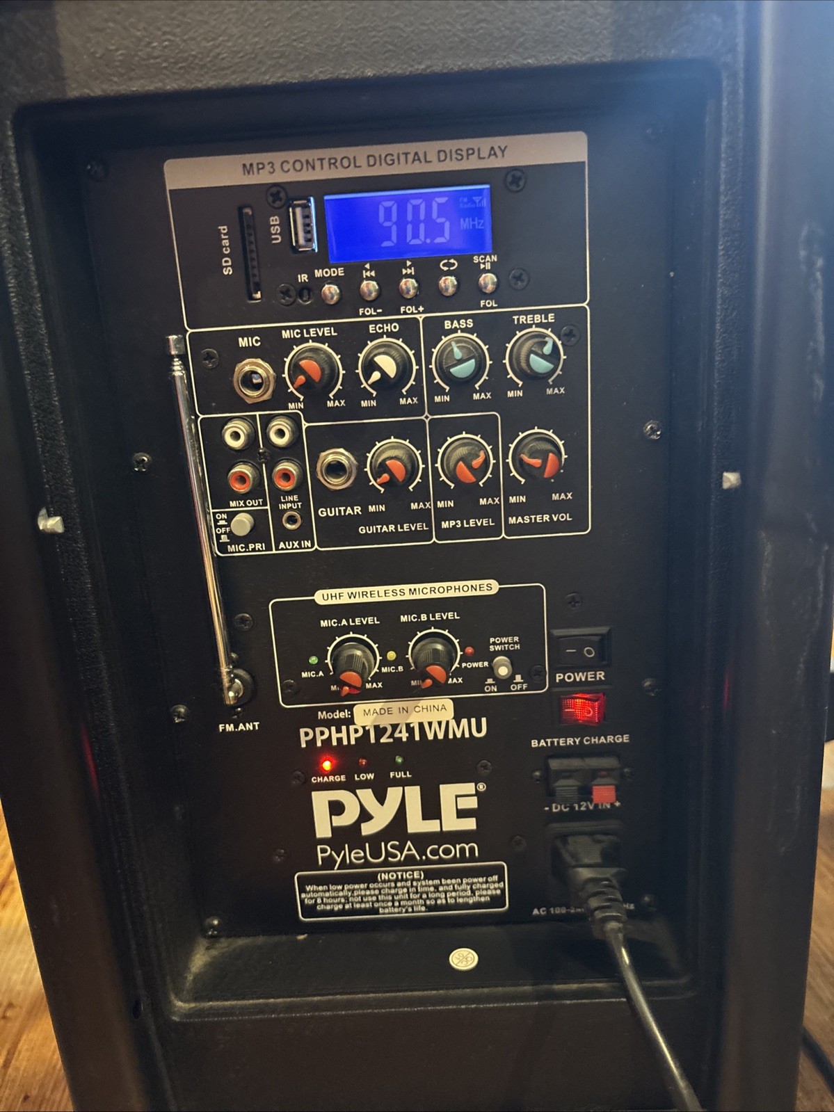 Pyle PPHP1241WMU Wireless Portable Bluetooth Loudspeaker Includes Microphone