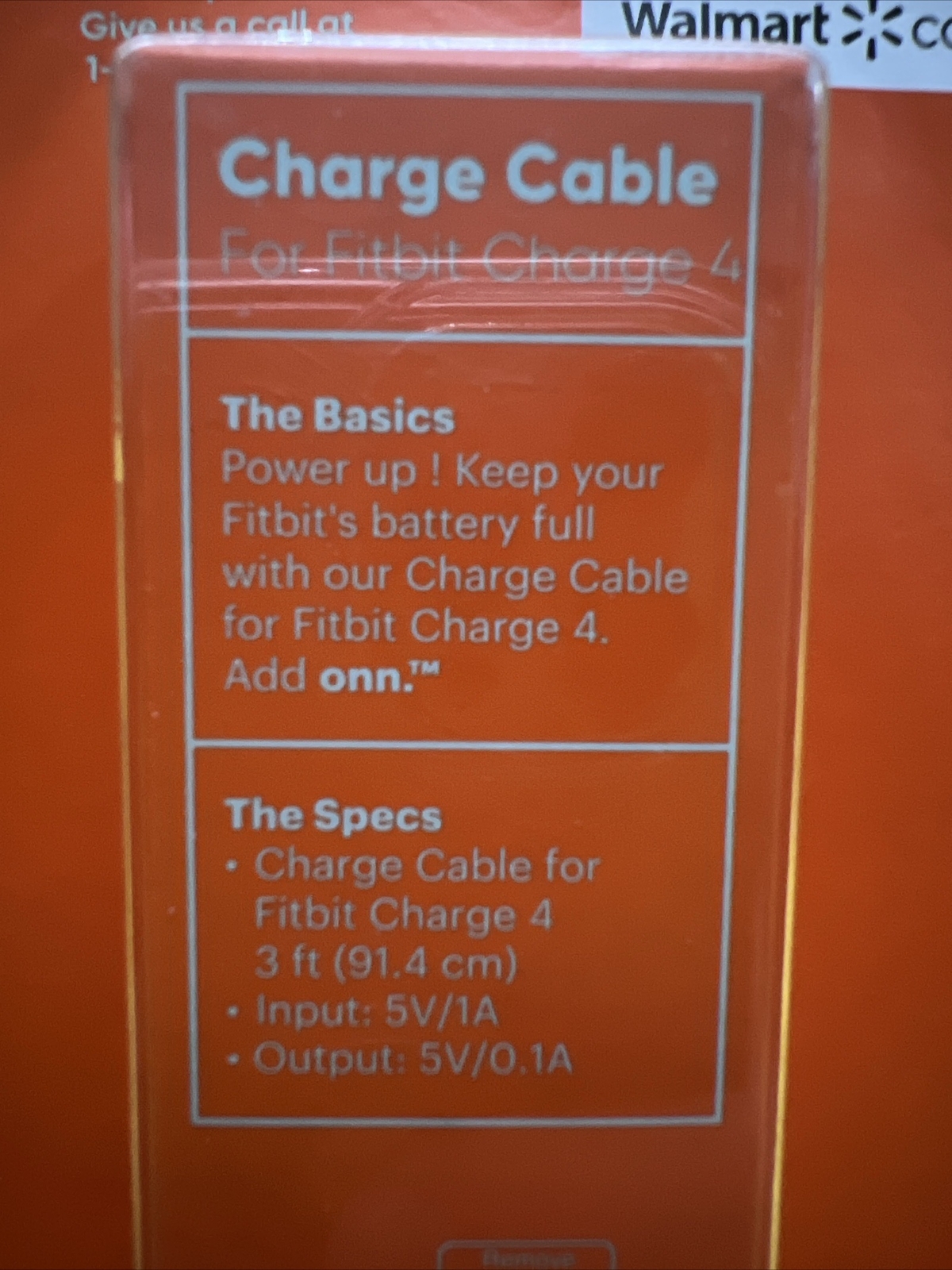 Add Onn Charge Cable Fitbit Charge 4 ( 3' ) cable